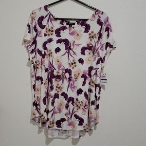 Alfani Peony Tiny Tropical Blouse